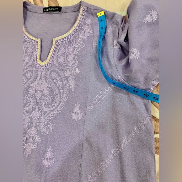 Purple Embroidered LIMELIGHT Shirt With Matching Shalwar - Picture 9 of 10